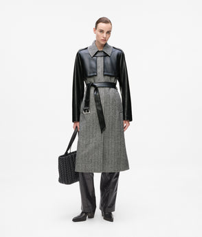 KarlLagerfeld Rue St-Guillaume Shearling Tote Bag Black