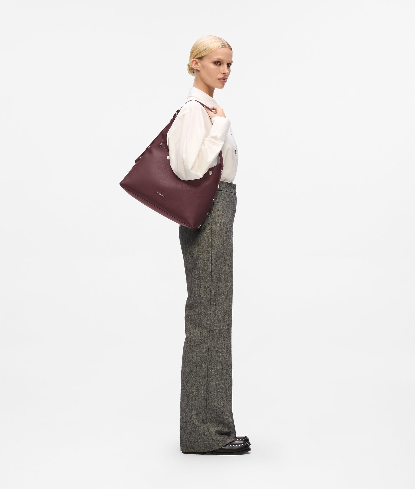KarlLagerfeld Krocky Marais Hobo Bag Windsor Wine