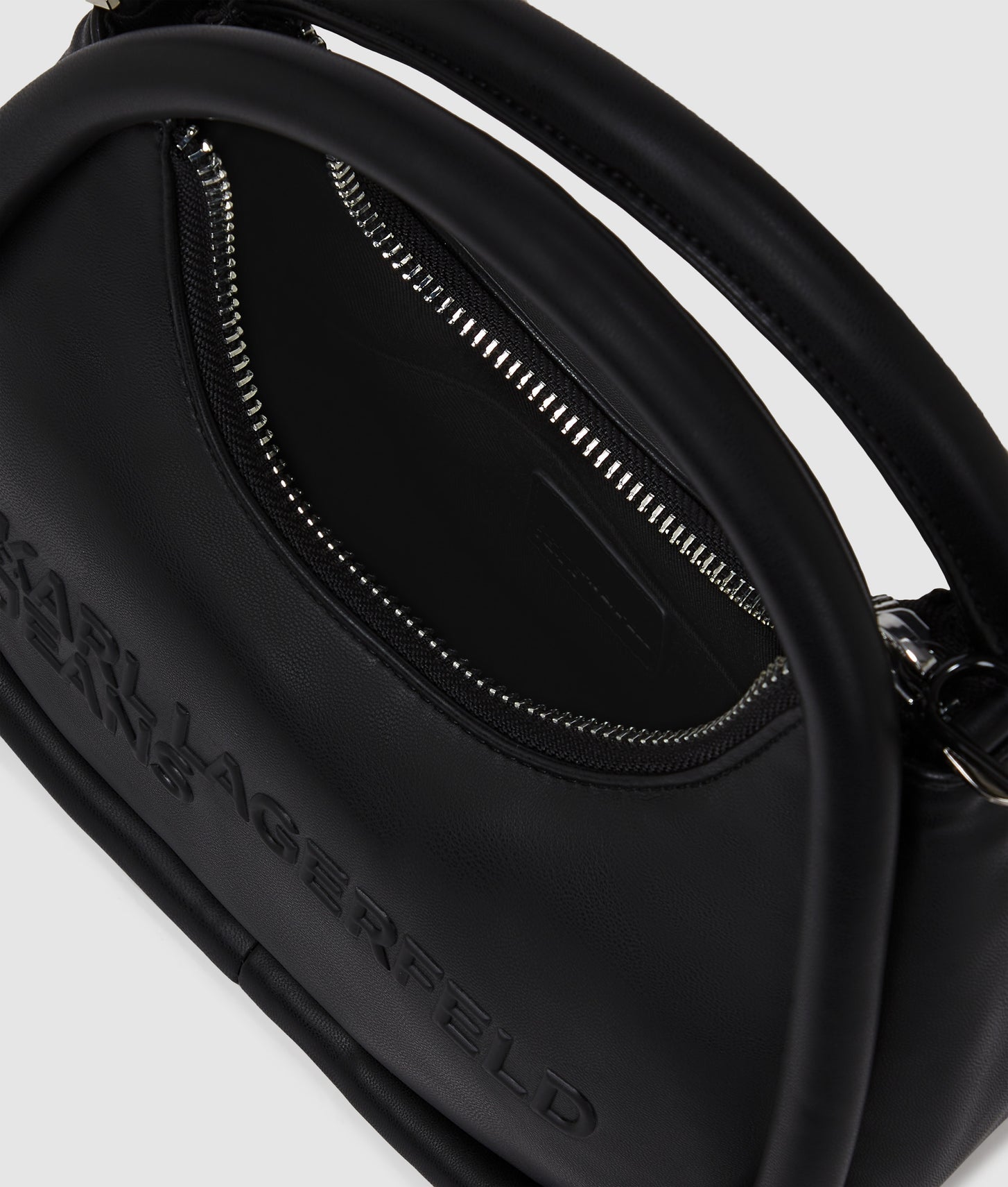 KarlLagerfeld Puffy Top Handle Bag Black