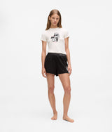 Karl Lagerfeld Ikon Pajama Shorts Black