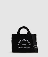 KarlLagerfeld Rue St-Guillaume Faux-Shearling Tote Bag Black