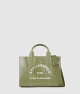 KarlLagerfeld Rue St-Guillaume Coated Tote Bag Cedar