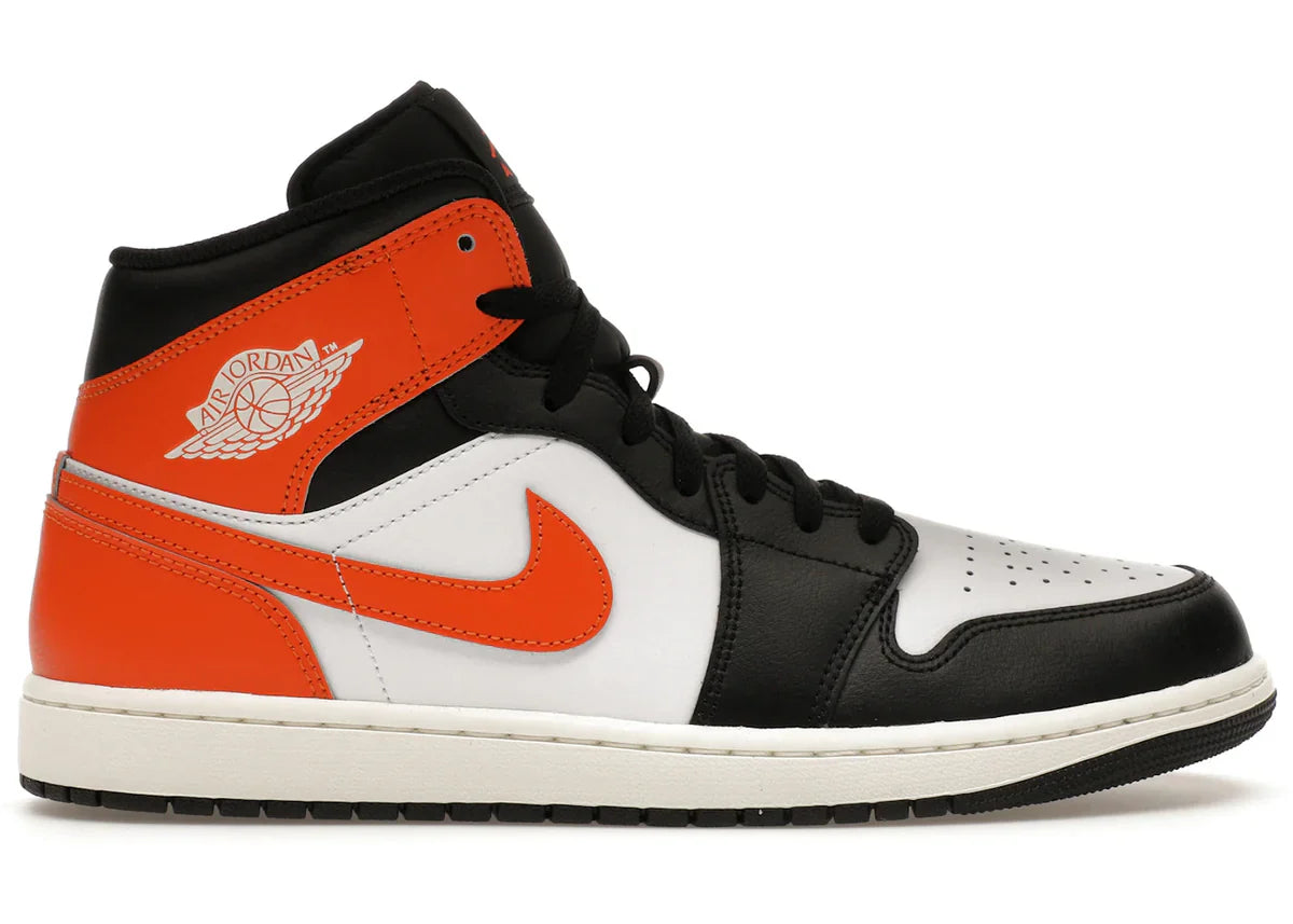 Air Jordan 1 Mid Black Toe Starfish
