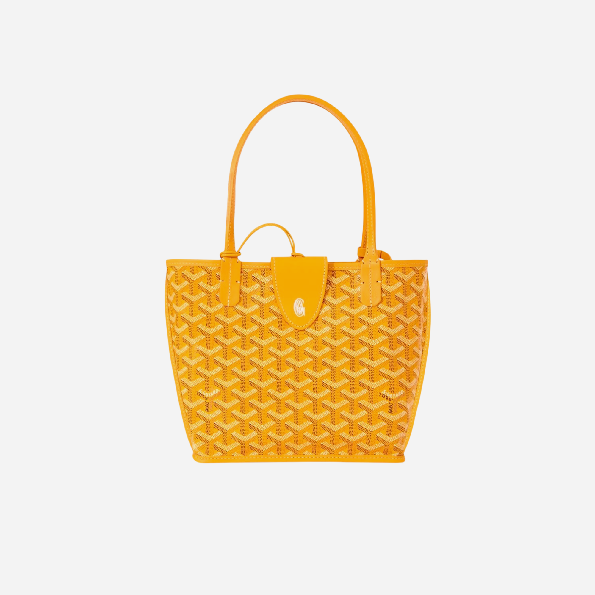 Goyard Goyardine Yellow Anjou Mini Bag Palladium Hardware