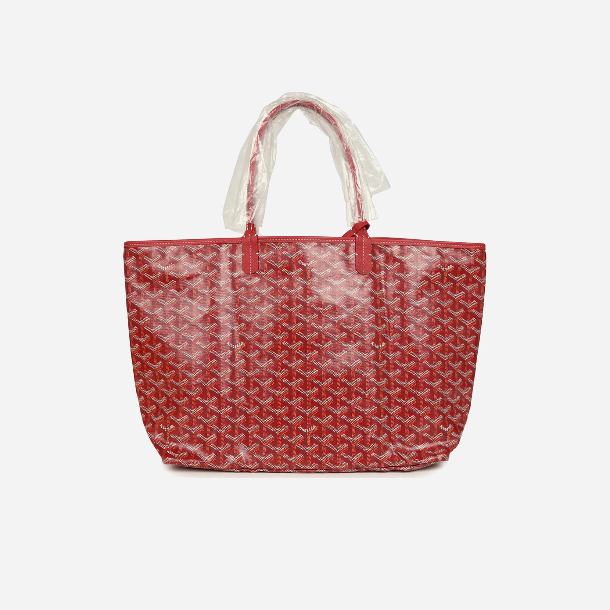 Goyard Goyardine Red Saint Louis PM Tote Bag Palladium Hardware
