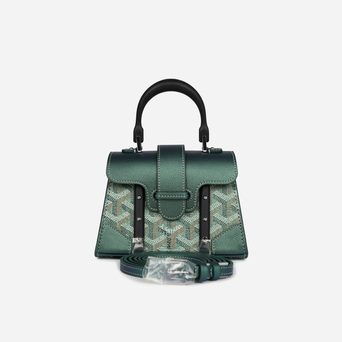 Goyard Saigon Structure Nano Pearly Green Goyardine Palladium Hardware