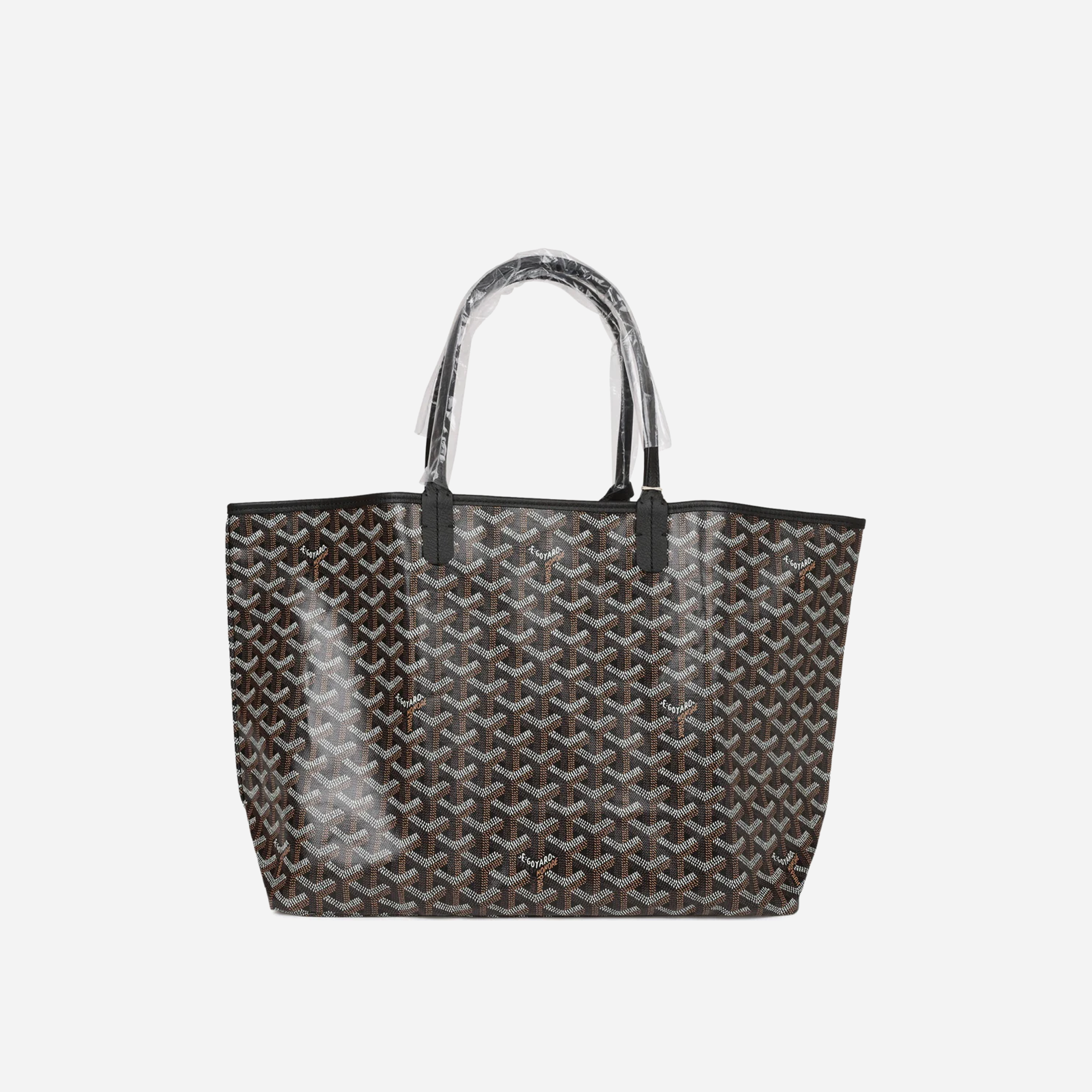 Goyard Goyardine Black Saint Louis PM Tote Bag Palladium Hardware