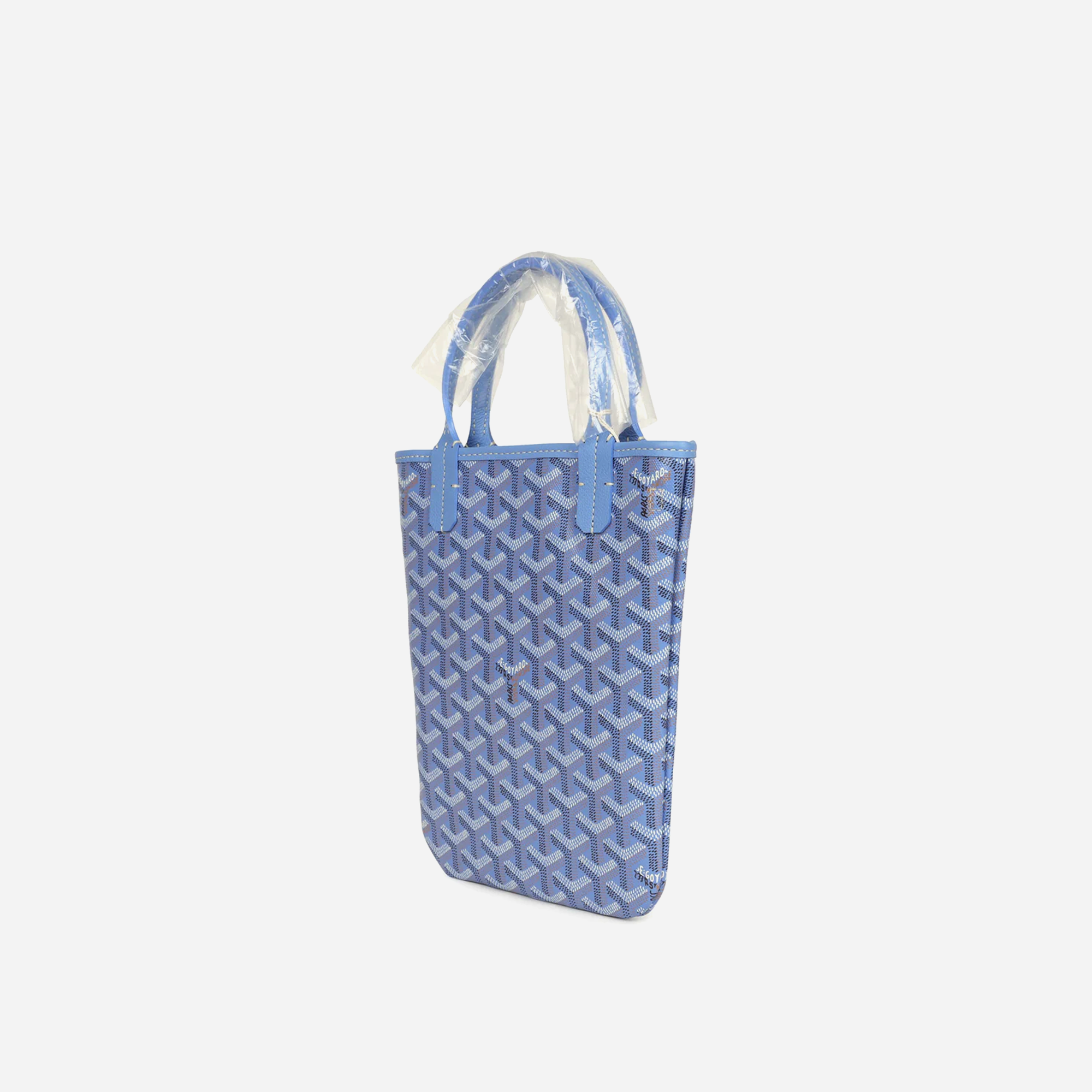 Goyard Goyardine Canvas Iris Poitiers PM Bag Palladium Hardware