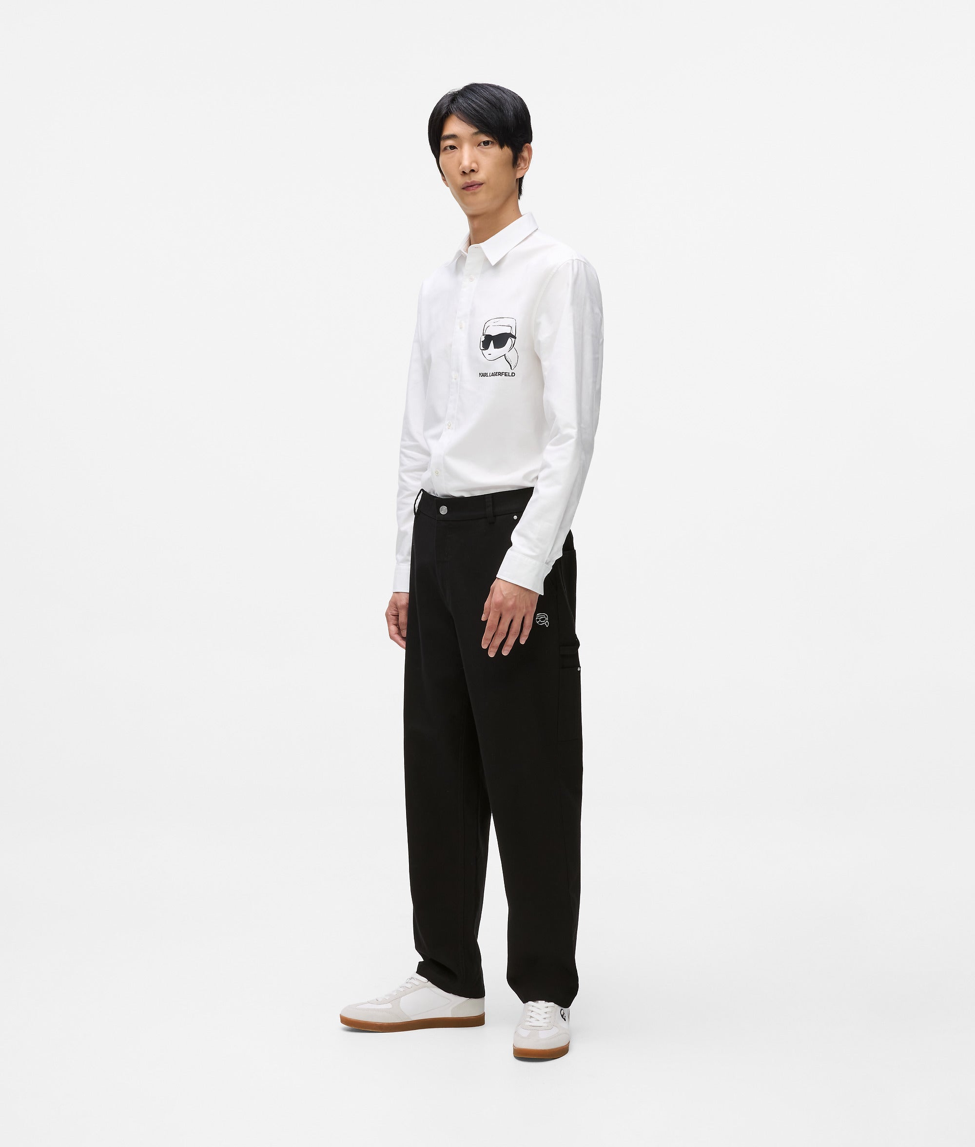 Karl Lagerfeld Ikon Canvas Pants Black