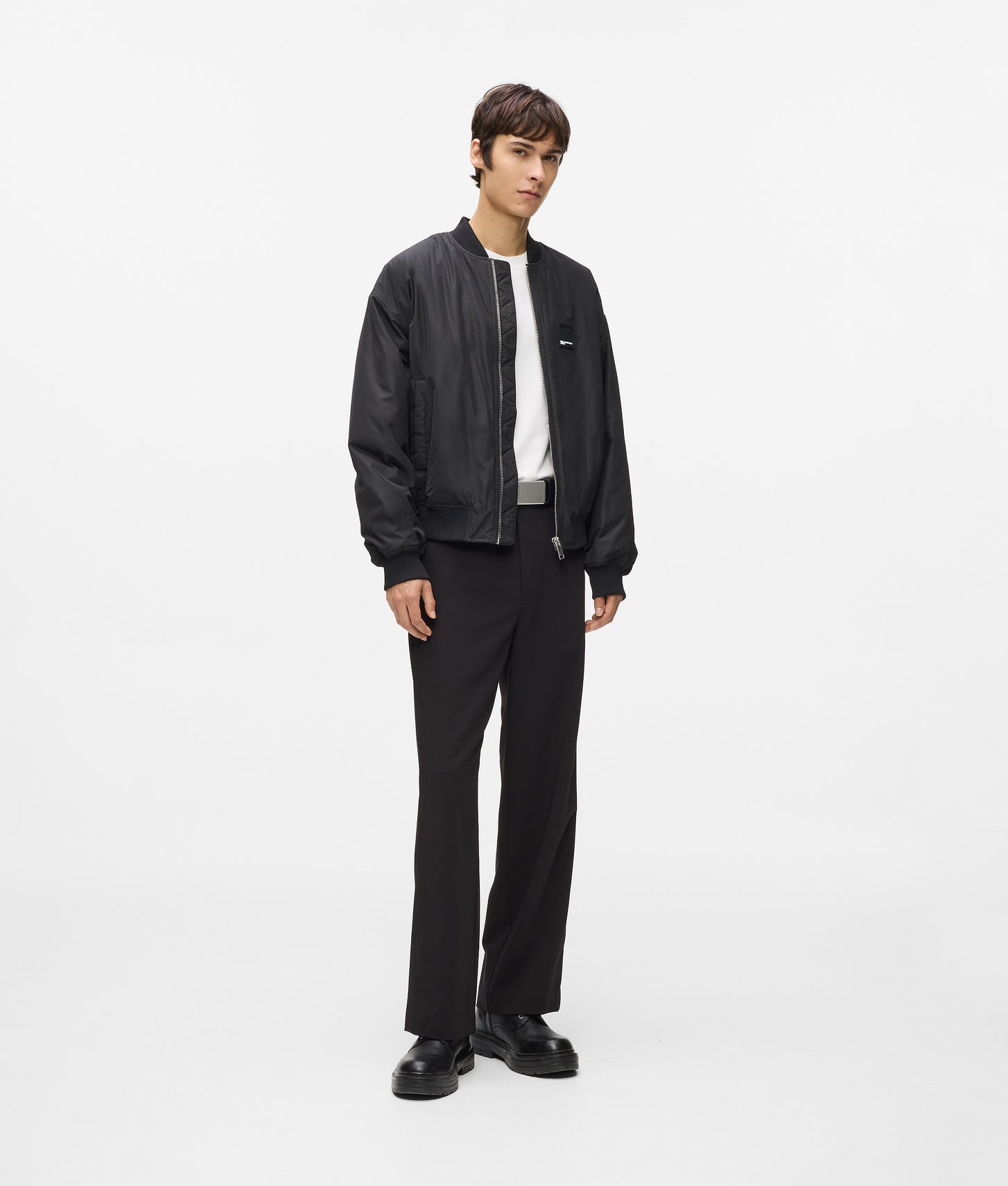 Karl Lagerfeld Tonal Piping Pants Black