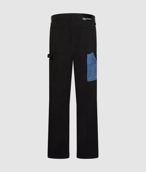 Karl Lagerfeld Denim Panel Overshirt Washed Blue-Black