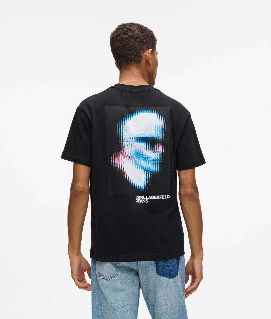Karl Lagerfeld Denim Panel Overshirt Washed Blue-Black