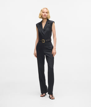 KarlLagerfeld Kautograph Padlock Suede Trunk Bag Dark Tan