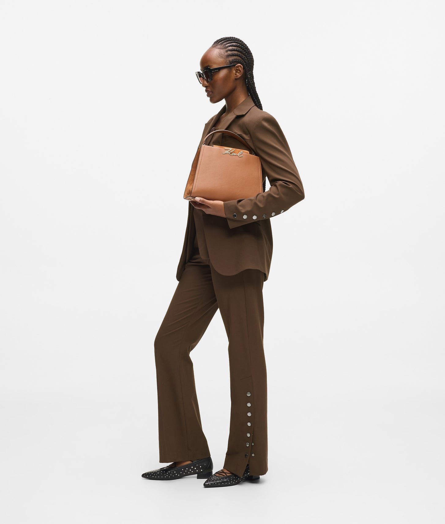 Karl Lagerfeld Snap Button Pants Java