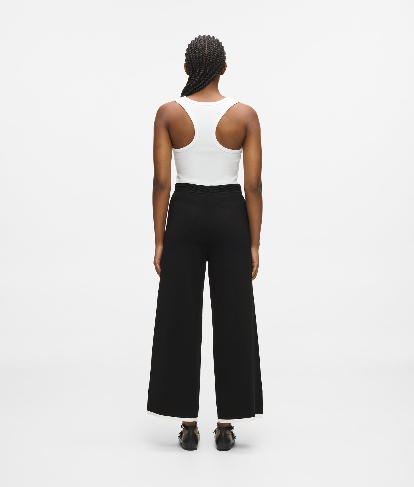 Karl Lagerfeld Contrast Piping Culottes Black/White