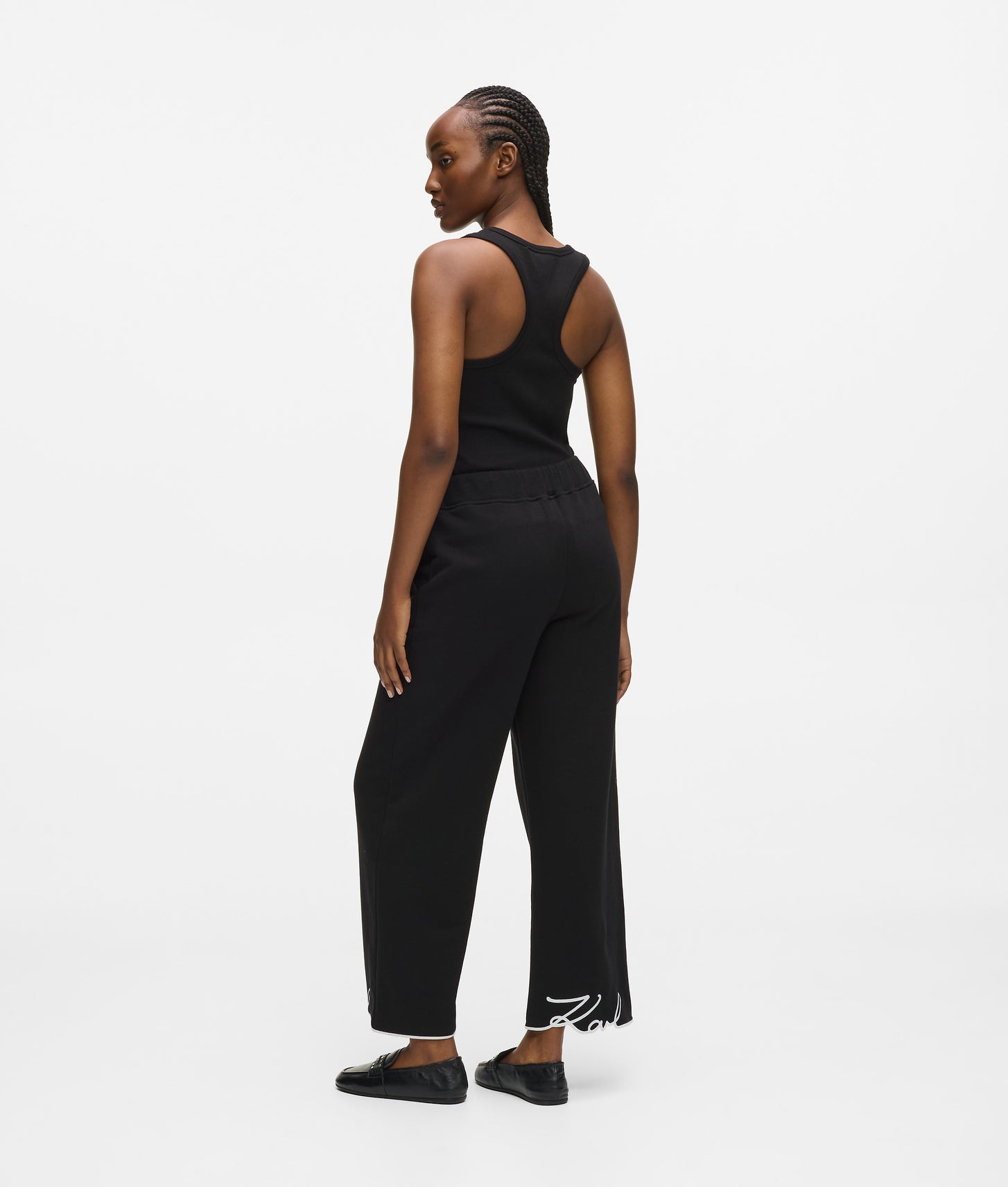 Karl Lagerfeld Signature Hem Sweatpants Black