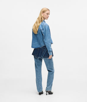 KarlLagerfeld Denim Buckle Bowling Bag Standard Blue Denim