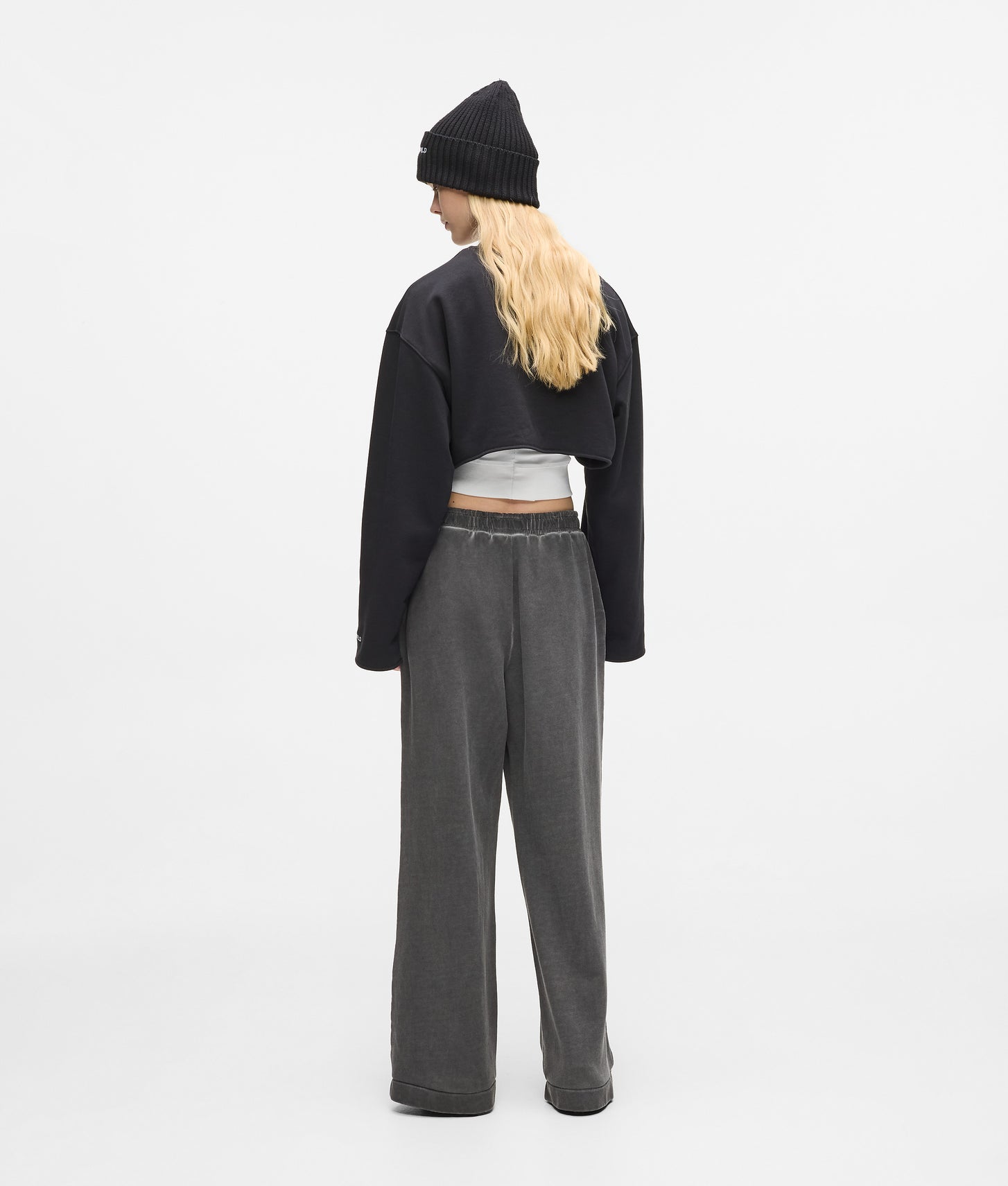Karl Lagerfeld Washed Wide Leg Sweatpants Magnet