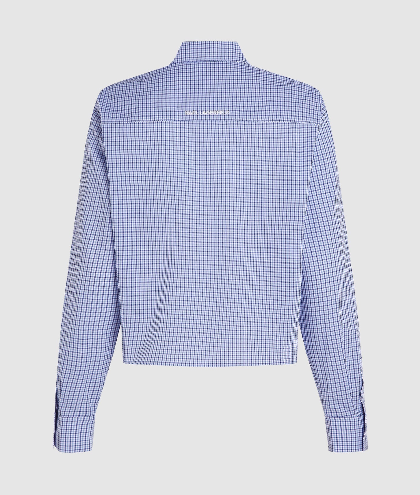 Karl Lagerfeld Ikon Checked Shirt Check Kentucky Blue White