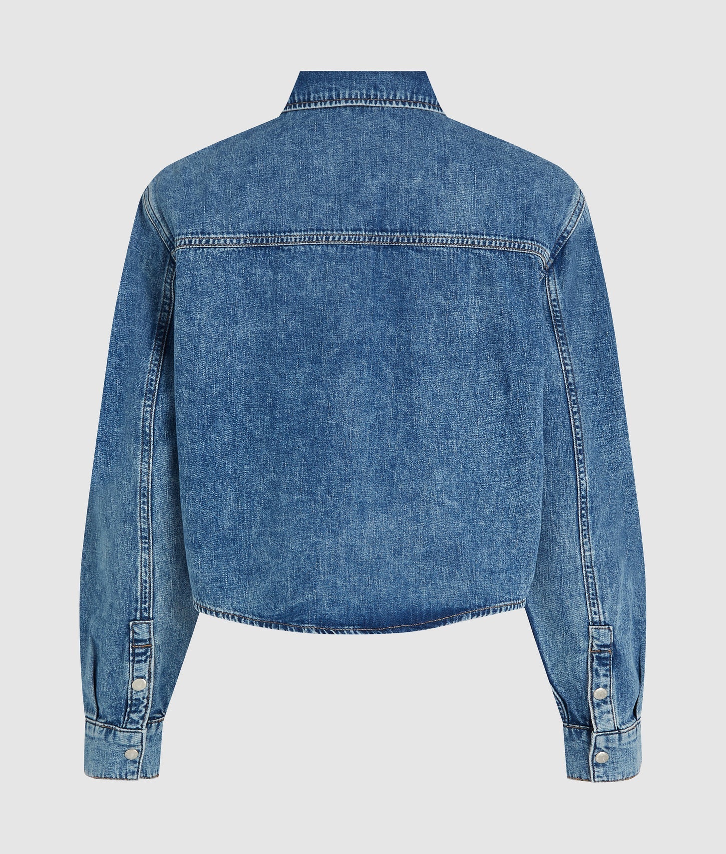 Karl Lagerfeld Boxy Denim Shirt Mid Blue