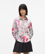 Karl Lagerfeld All-Over Paint Shirt Painters Print Pink All Over Print