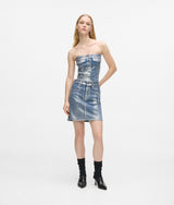 Karl Lagerfeld Coated Denim Mini Skirt Coated Blue
