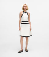 Karl Lagerfeld Karl Dna Belted Knit Dress White/Black