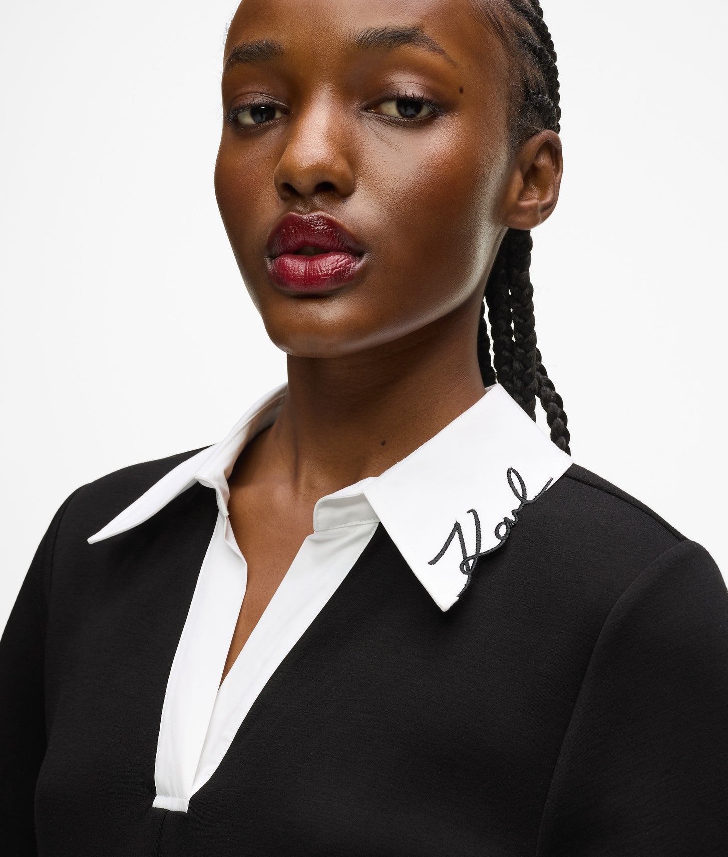 Karl Lagerfeld Signature Collar Jumpsuit Black