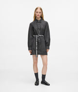 Karl Lagerfeld Belted Denim Dress Washed Black