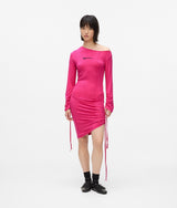 Karl Lagerfeld Off-Shoulder Drawstring Dress Very Berry