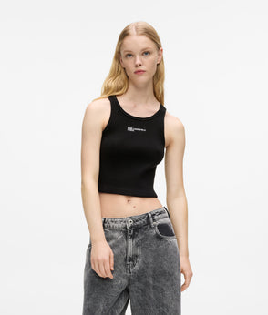 KarlLagerfeld Metal Logo Top Handle Bag Black