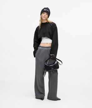Karl Lagerfeld Washed Wide Leg Sweatpants Magnet