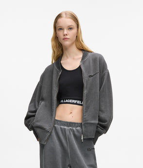 KarlLagerfeld Two-Tone Denim Shopper Black Denim-Grey Denim