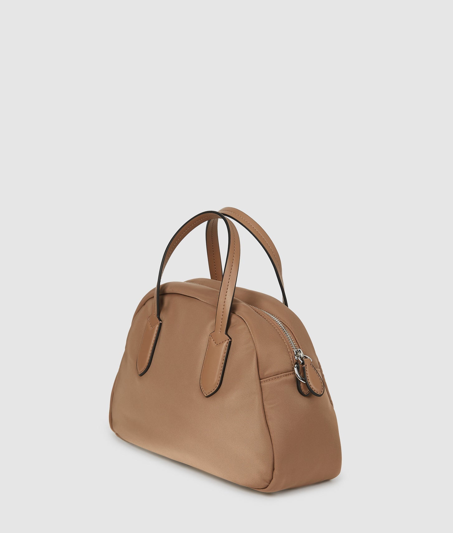 KarlLagerfeld Ikon Nylon Bowling Bag Mushroom Brown