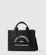 KarlLagerfeld Rue St-Guillaume Medium Tote Bag White/Black