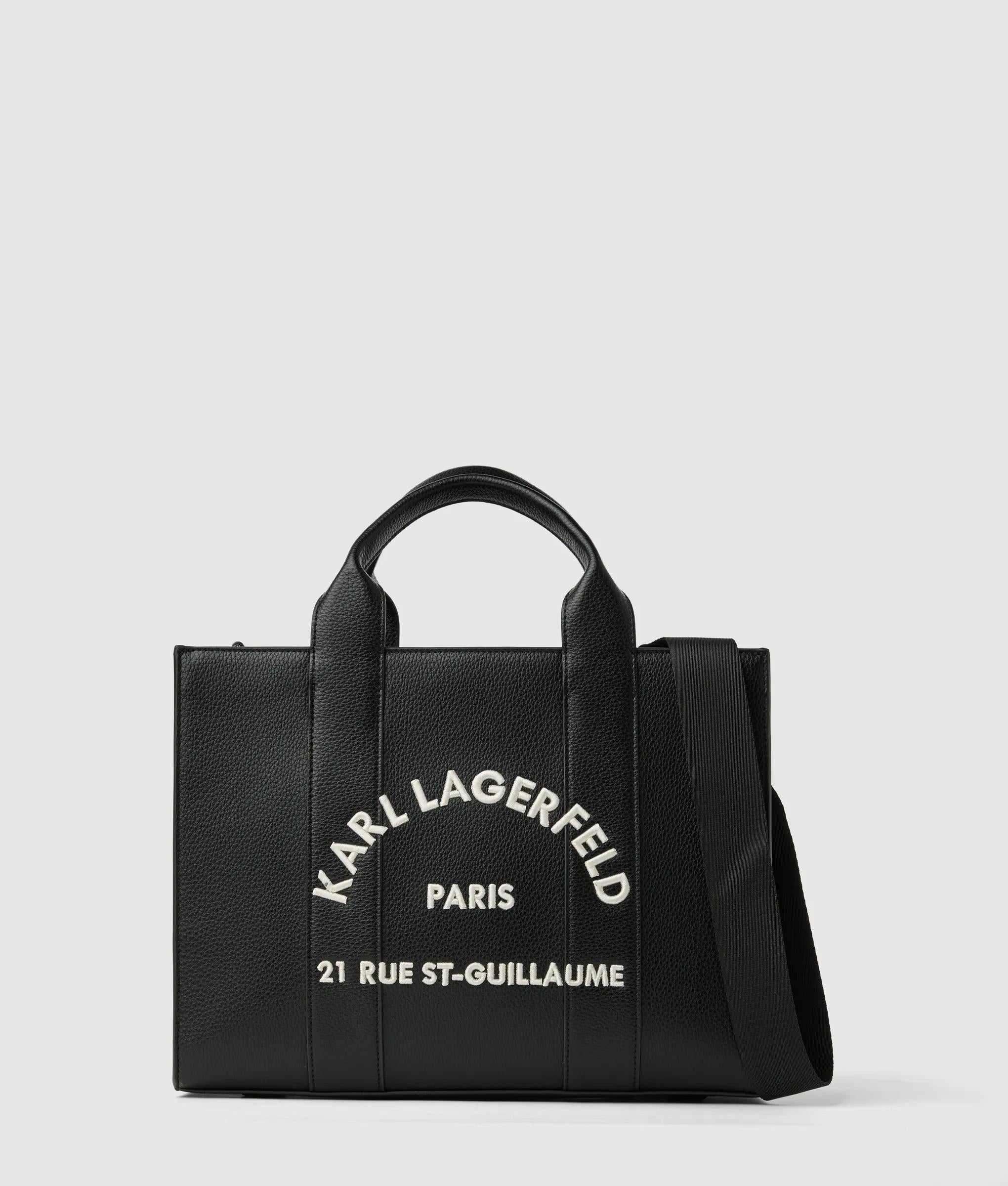 KarlLagerfeld Rue St-Guillaume Medium Tote Bag White/Black