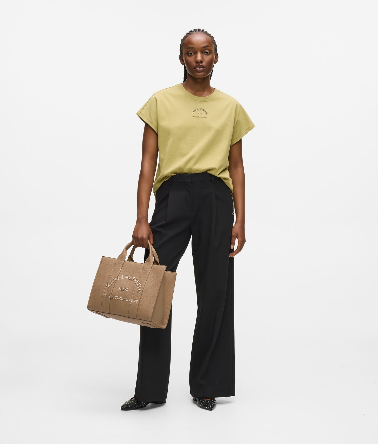 KarlLagerfeld Rue St-Guillaume Medium Tote Bag Nougat