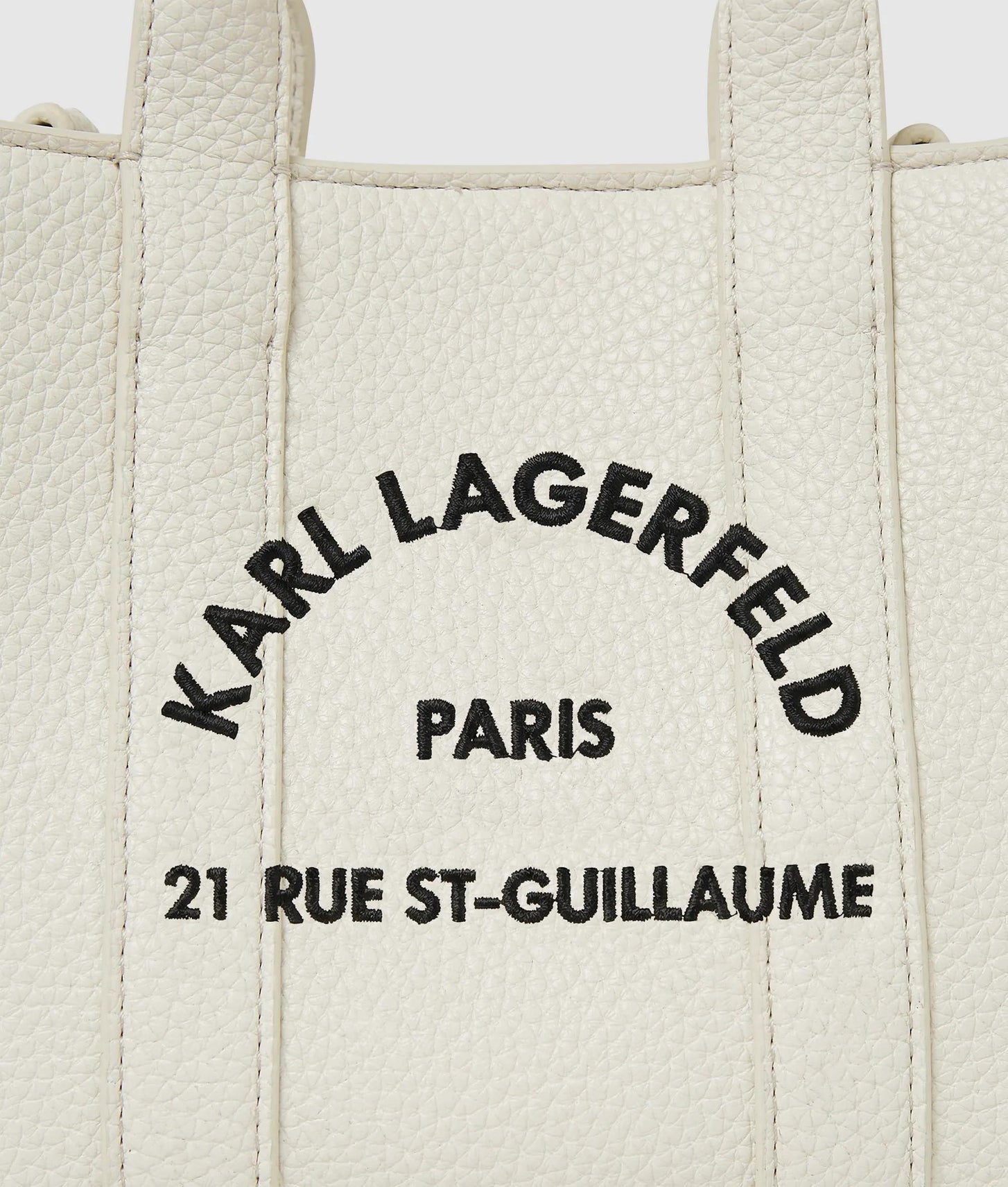 KarlLagerfeld Rue St-Guillaume Mini Tote Bag Off White