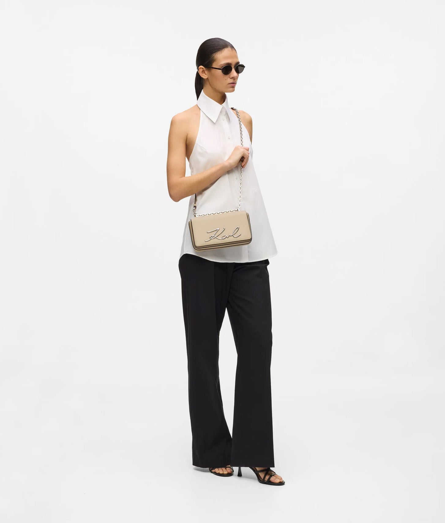 KarlLagerfeld Ksignature Small Crossbody Bag Safari