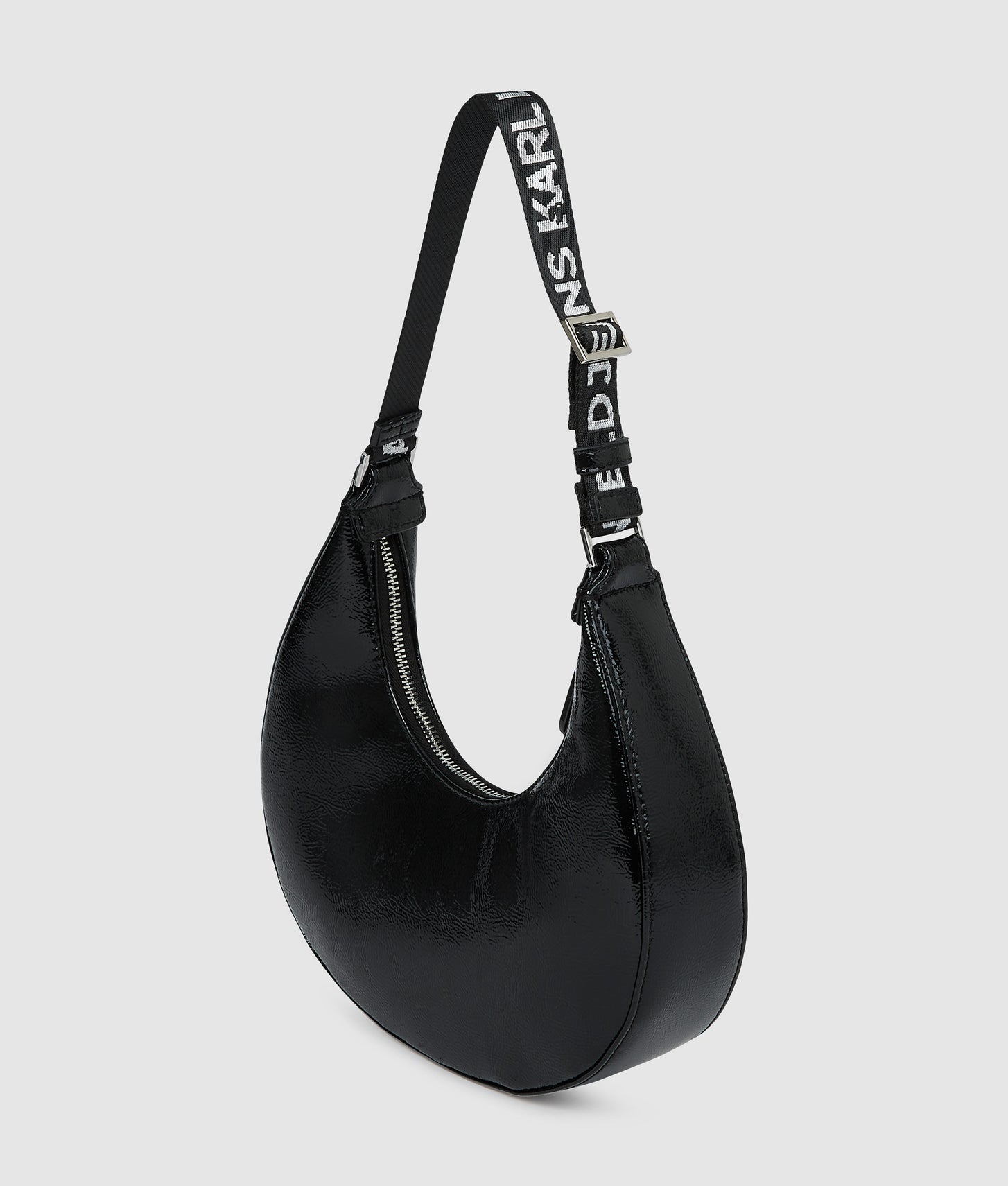 KarlLagerfeld Glossy Moon Bag Black