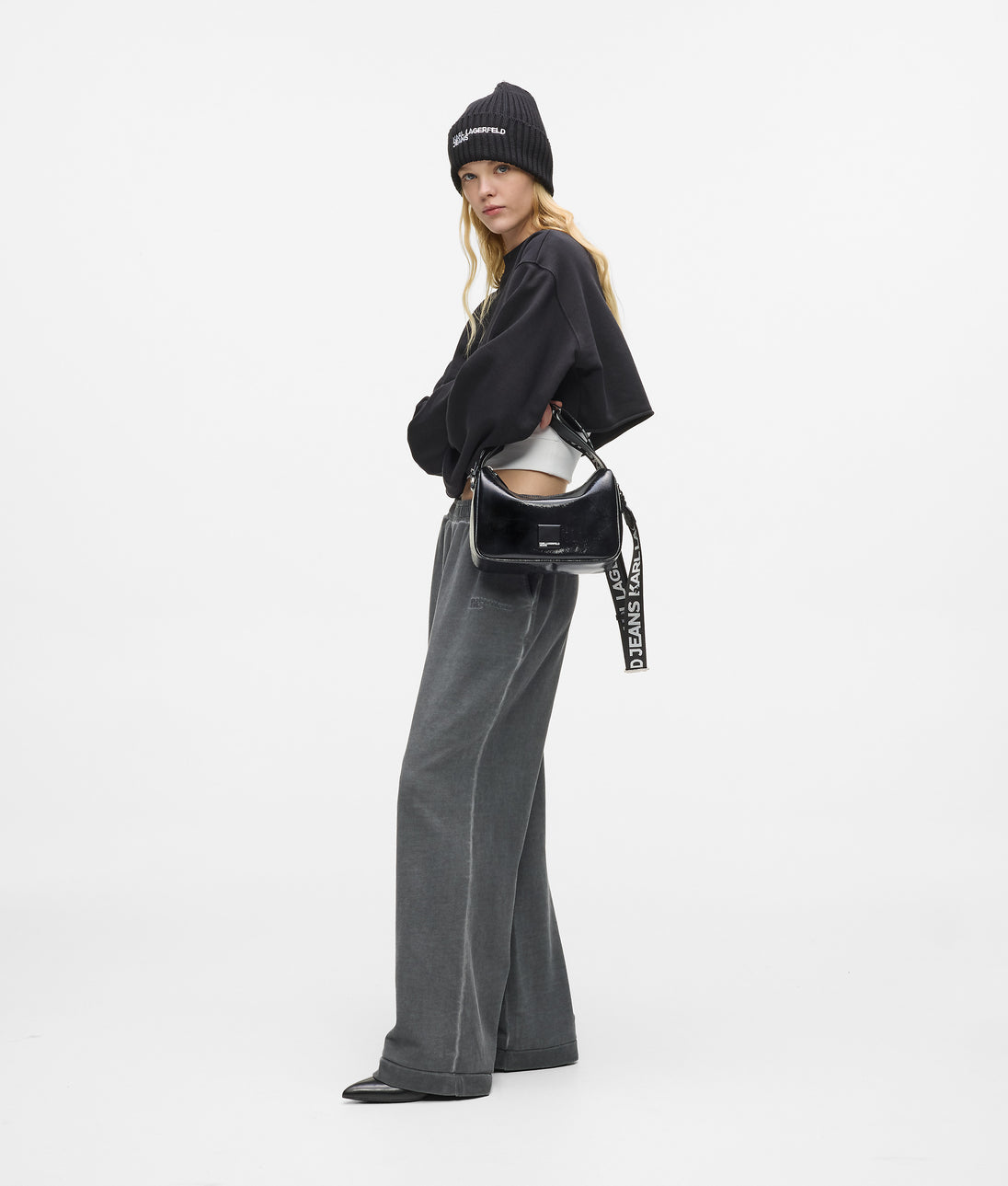 Karl Lagerfeld Checked Mesh Maxi Dress Bleached Check Black All Over Print