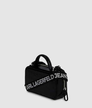 Karl Lagerfeld Denim Panel Blazer Washed Black-Black