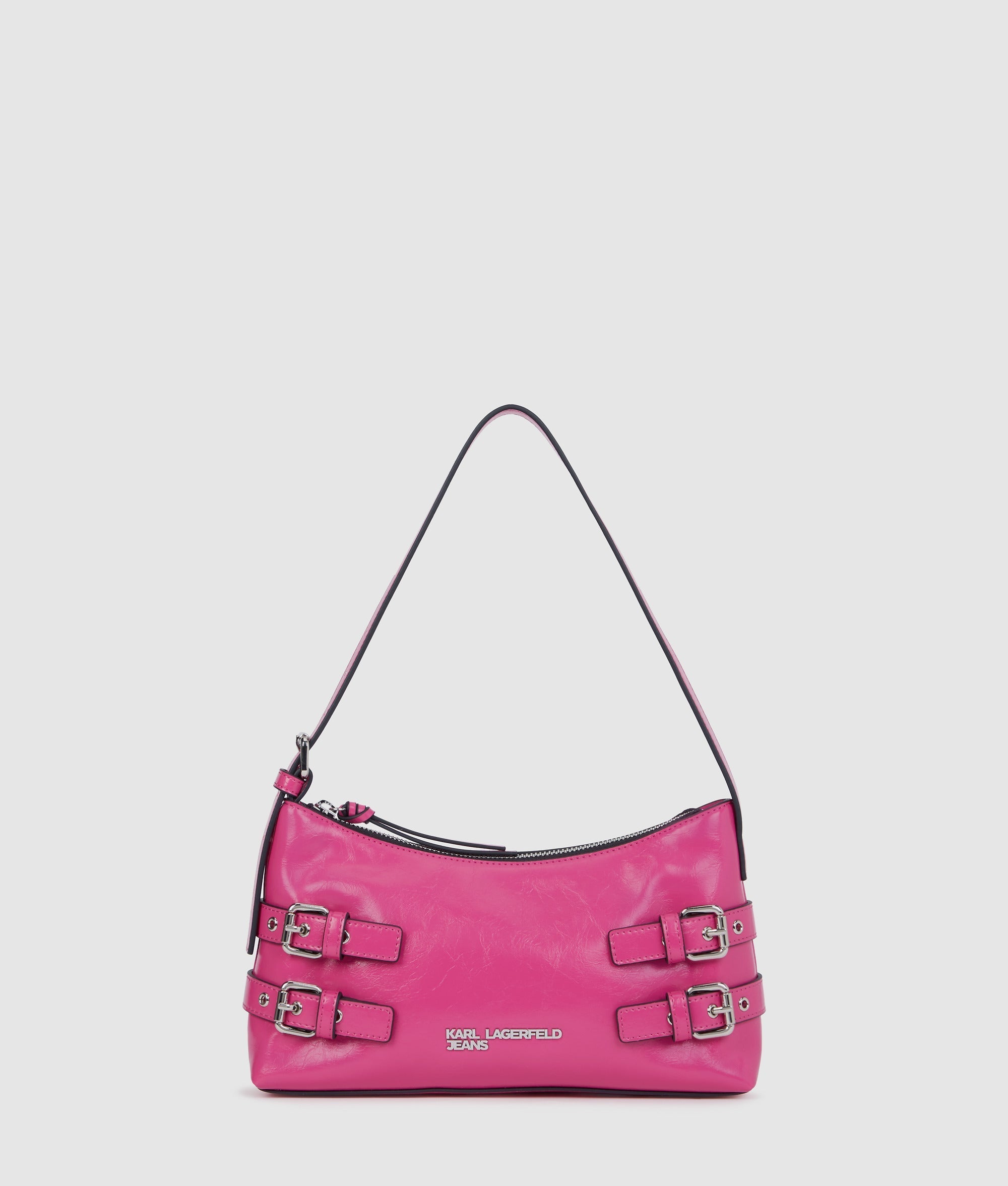 KarlLagerfeld Buckle Shoulder Bag Very Berry