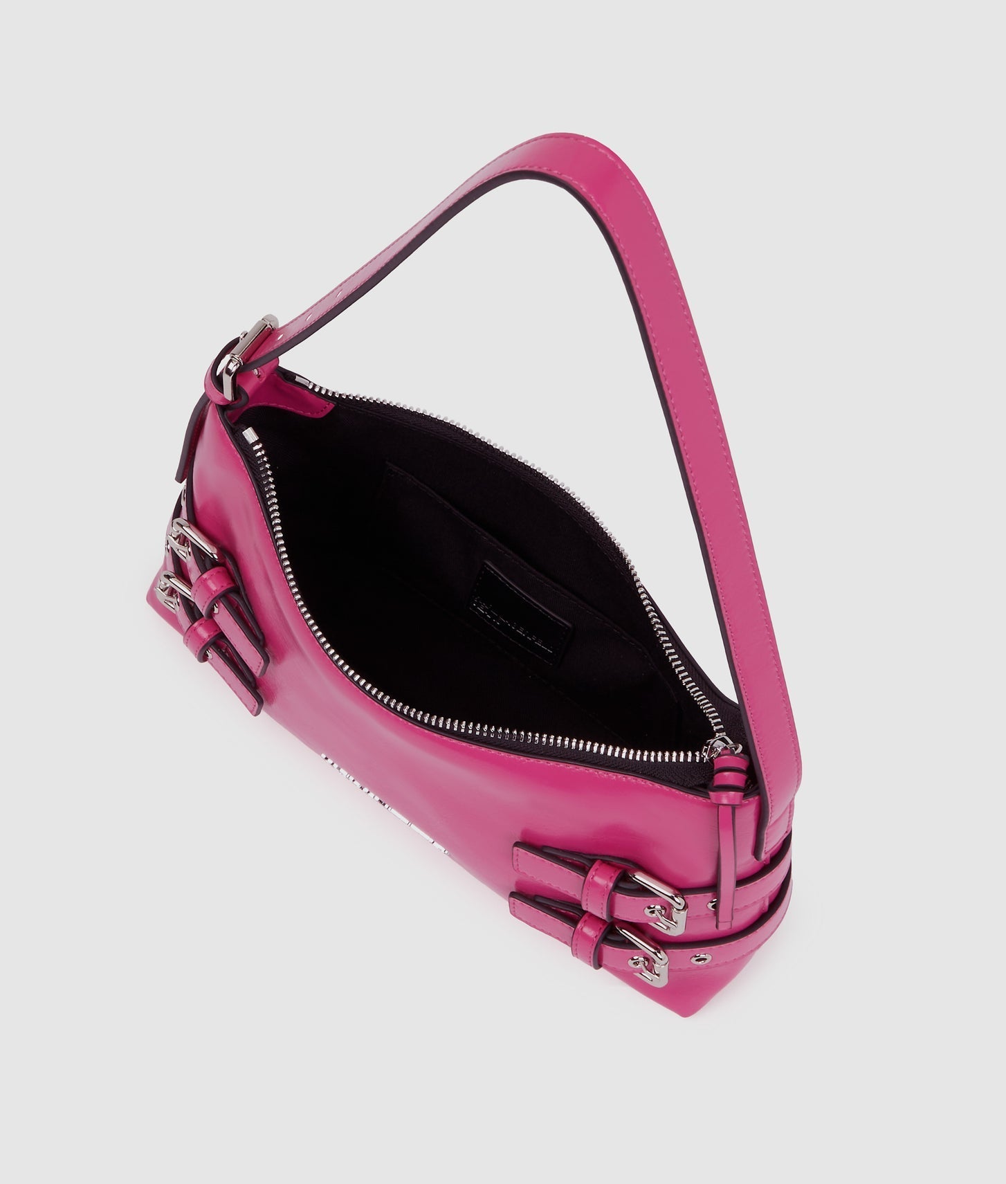 KarlLagerfeld Buckle Shoulder Bag Very Berry