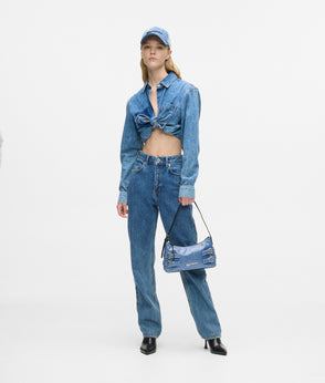 Karl Lagerfeld Denim Bodice Dress Washed Blue-Black