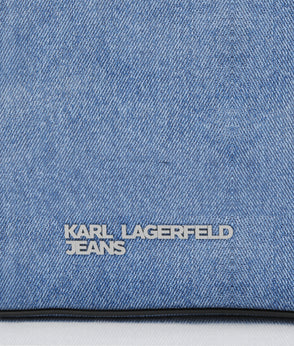 Karl Lagerfeld Denim Panel Maxi Skirt Washed Blue-Black