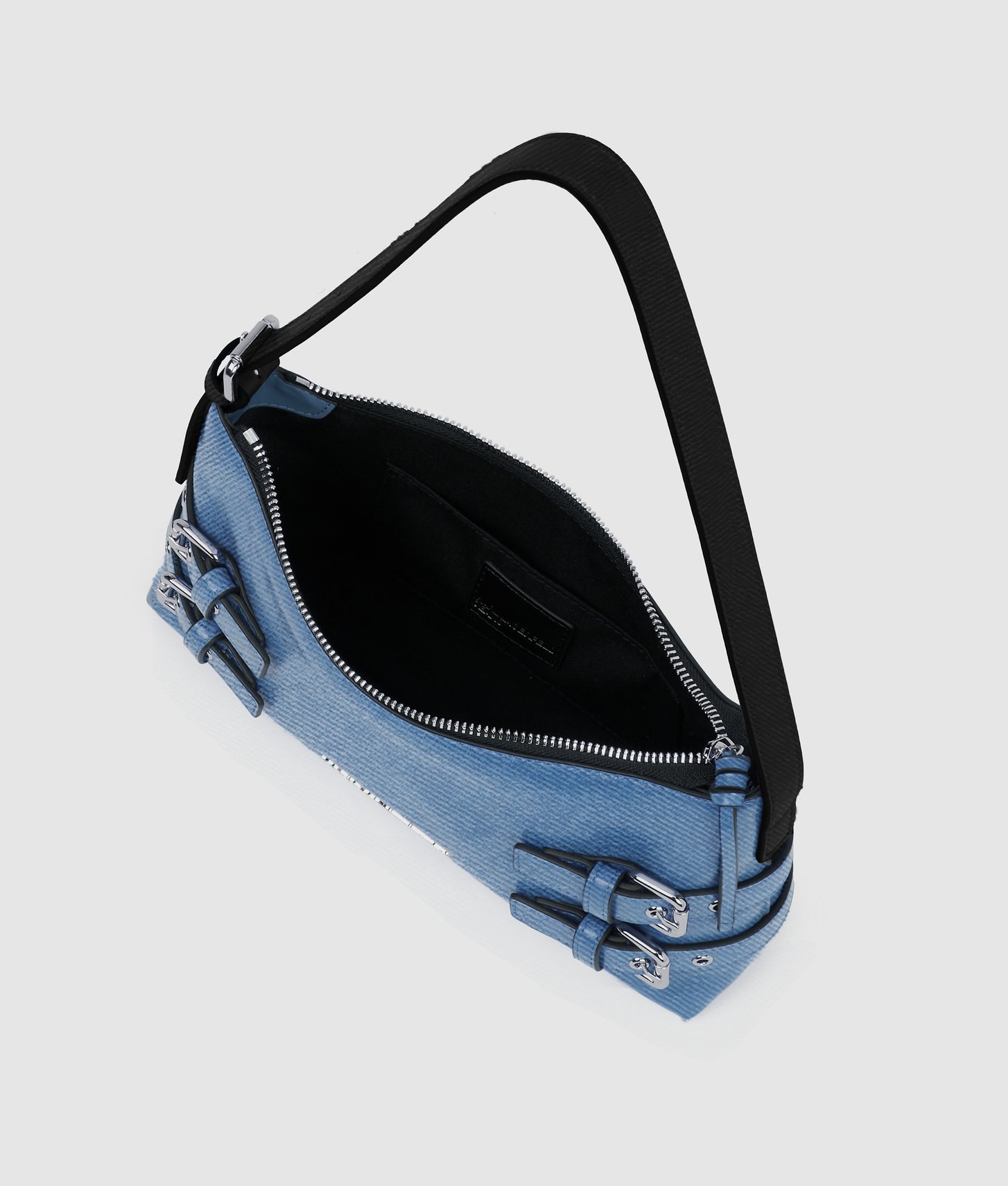 KarlLagerfeld Denim Buckle Shoulder Bag Standard Blue Denim