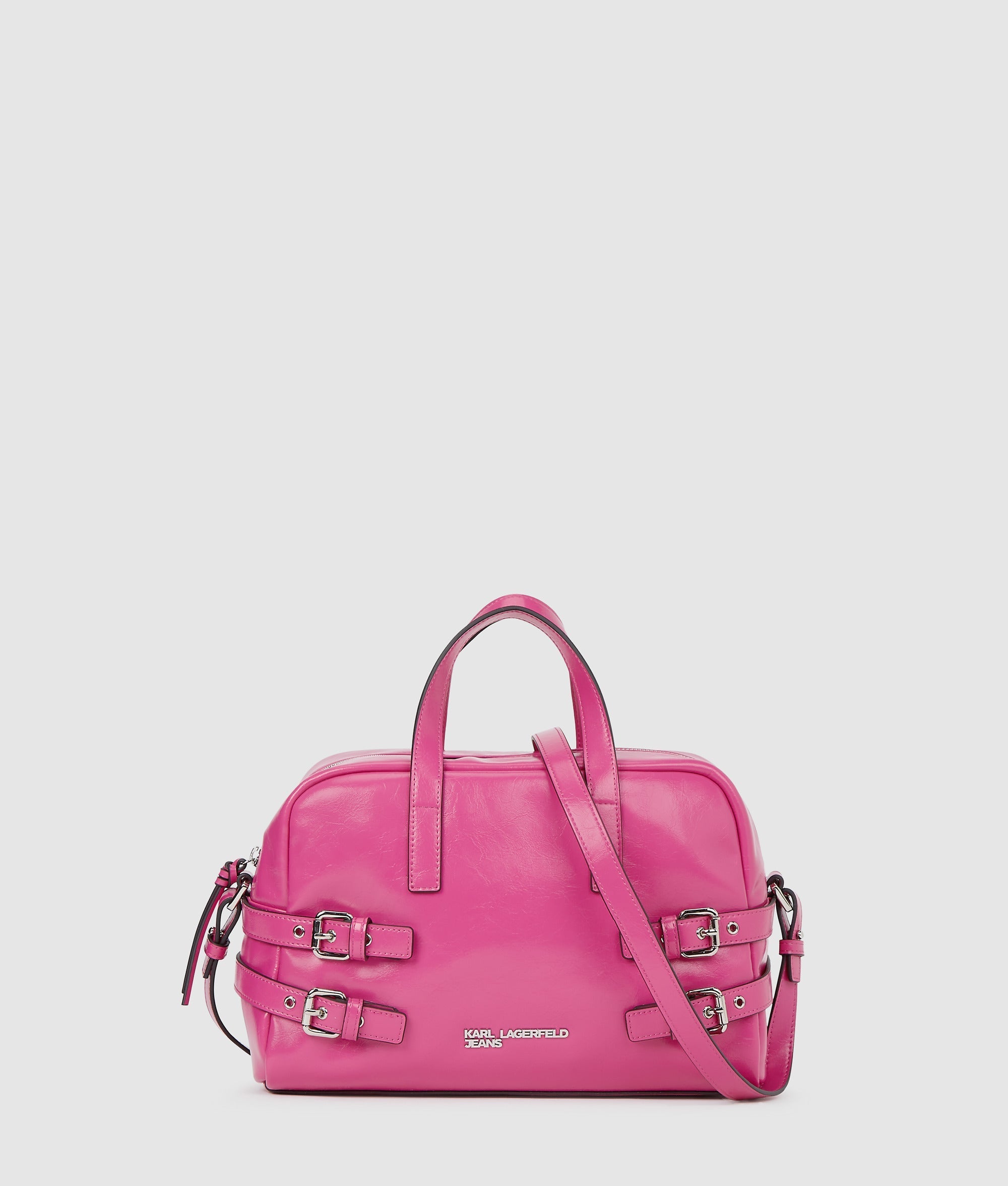 KarlLagerfeld Buckle Bowling Bag Very Berry