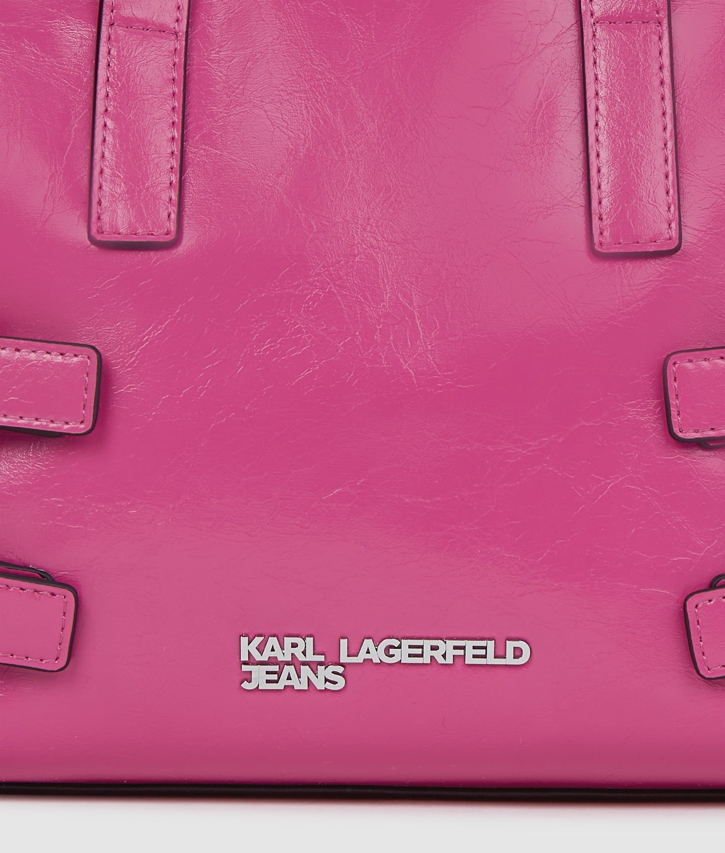 KarlLagerfeld Buckle Bowling Bag Very Berry