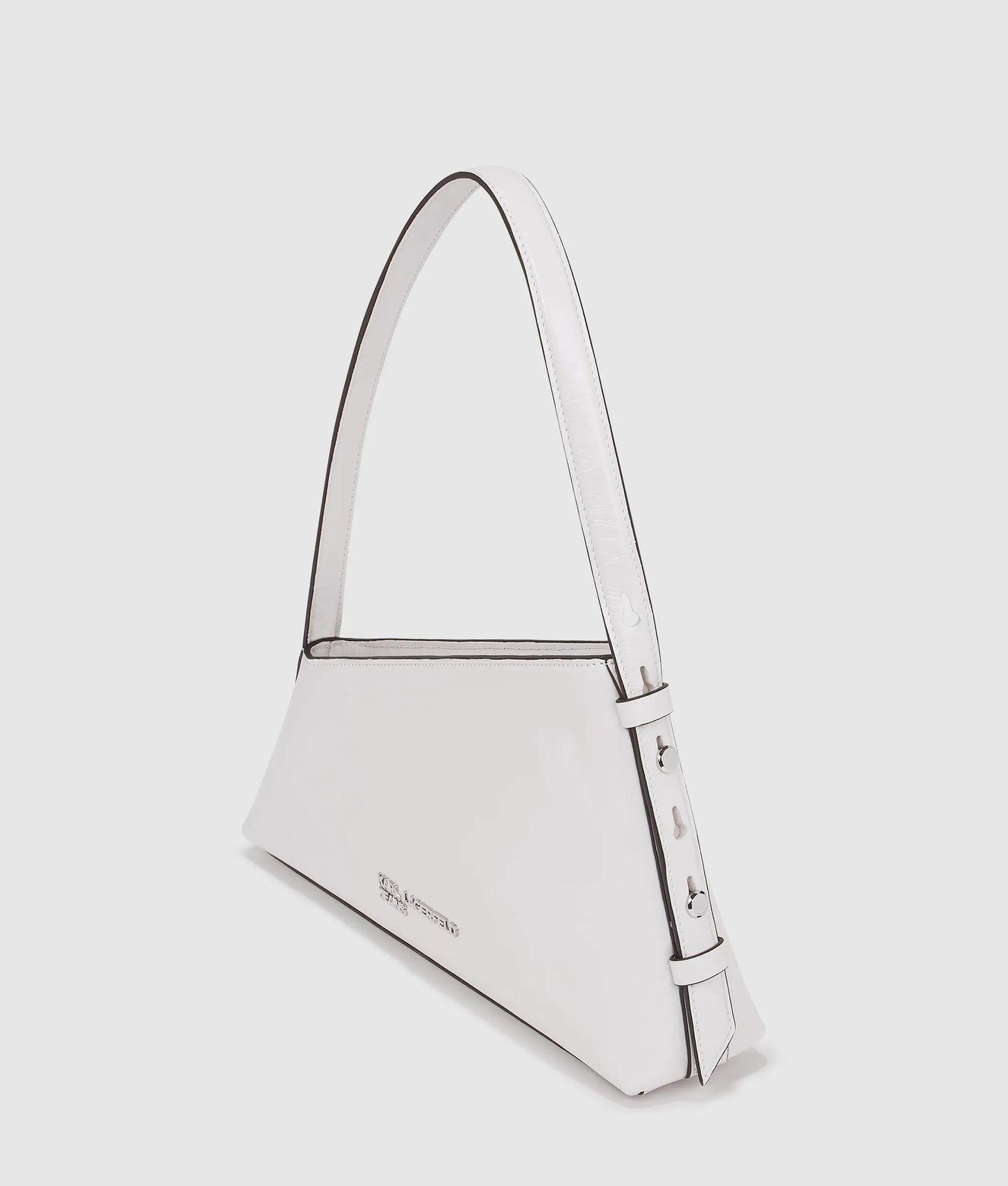 KarlLagerfeld Geo High-Shine Shoulder Bag Off White